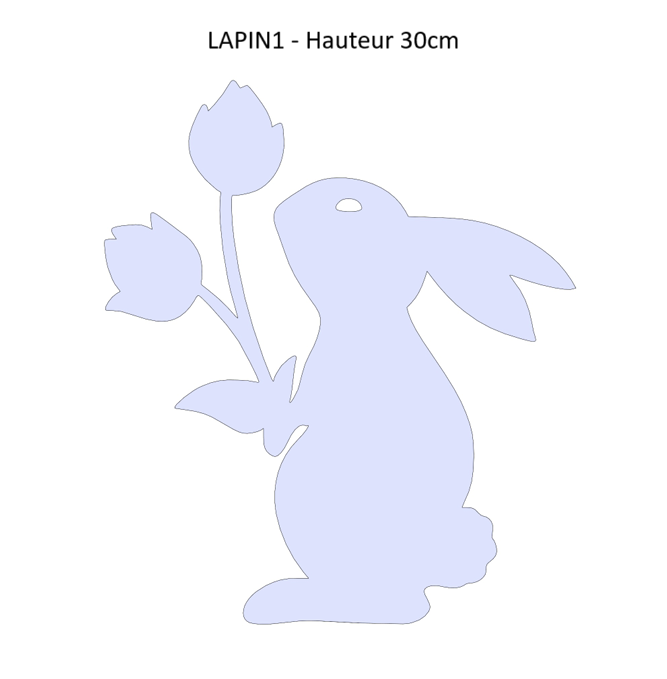 Décoration en acier Corten - Lapin