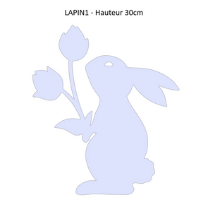 Décoration en acier Corten - Lapin